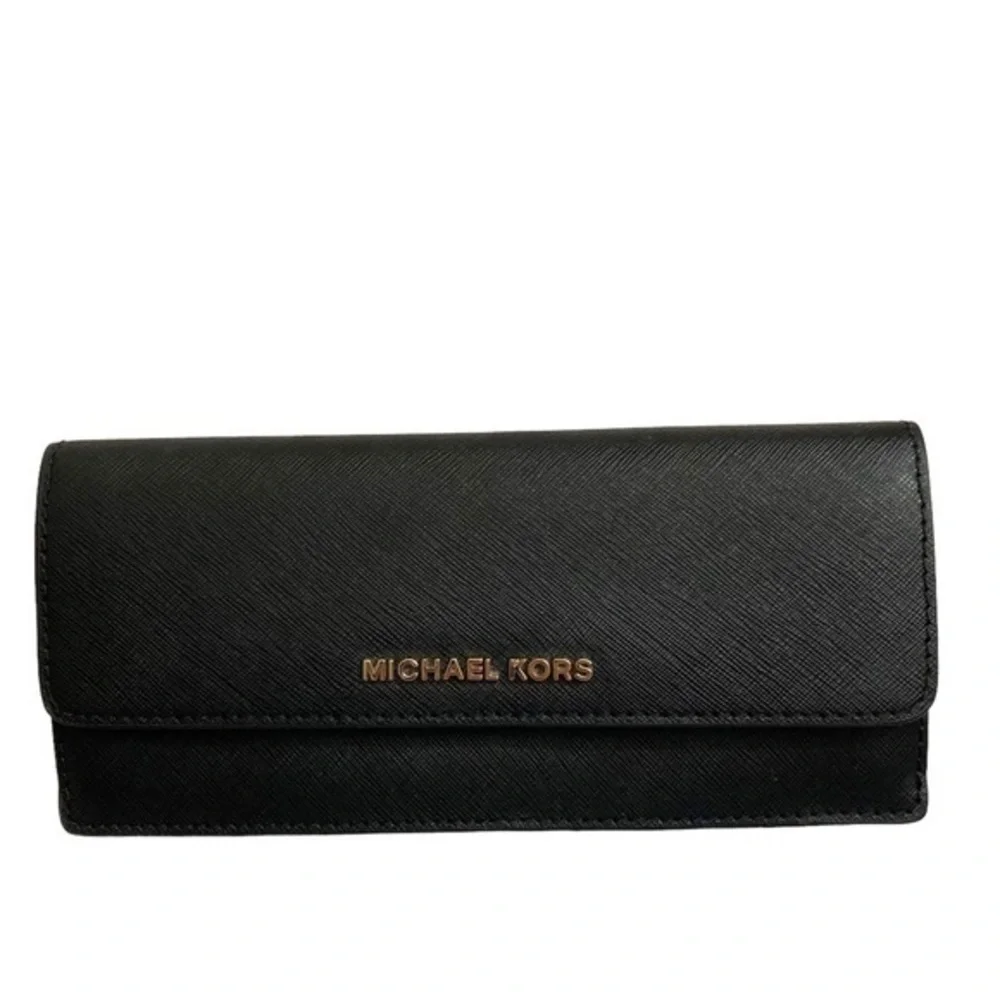 Michael Kors slim black saffiano leather wallet
